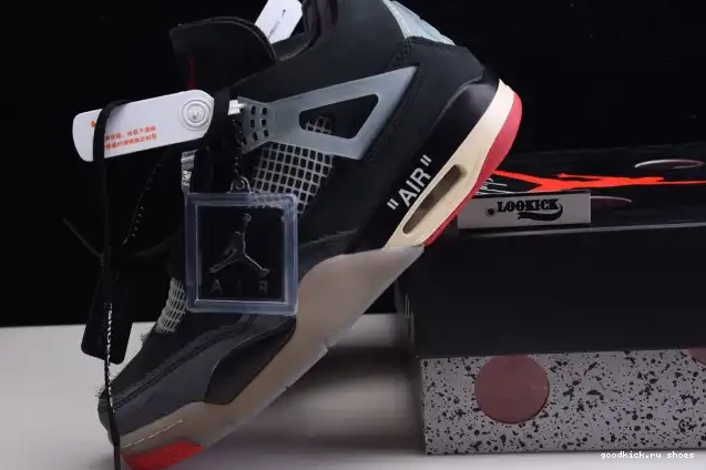 Cheap White Off Jordan 4 x Bred Air CV9388-001 Retro 0327